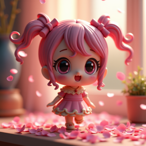 Anime — Stylized 3D-render Mascot With Glossy Vinyl-toy Character #0106 (FLUX)