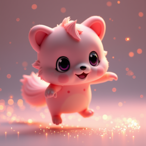 Anime — Stylized 3D-render Mascot With Glossy Vinyl-toy Character #0112 (Ideogram)