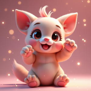Anime — Stylized 3D-render Mascot With Glossy Vinyl-toy Character #0124 (Ideogram)