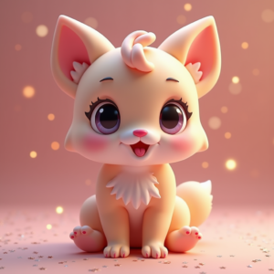 Anime — Stylized 3D-render Mascot With Glossy Vinyl-toy Character #0130 (FLUX)