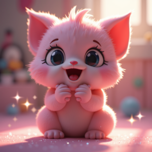 Anime — Stylized 3D-render Mascot With Glossy Vinyl-toy Character #0136 (Ideogram)
