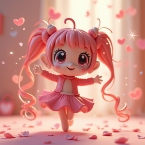 Anime — Stylized 3D-render Mascot With Glossy Vinyl-toy Character #0142 (FLUX)