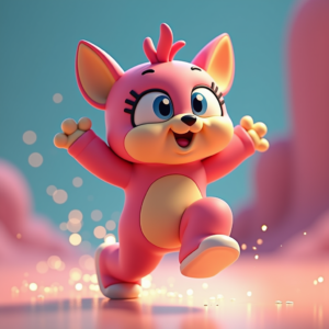 Anime — Stylized 3D-render Mascot With Glossy Vinyl-toy Character #0148 (Ideogram)