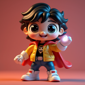 Anime — Stylized 3D-render Mascot With Glossy Vinyl-toy Character #0154 (FLUX)