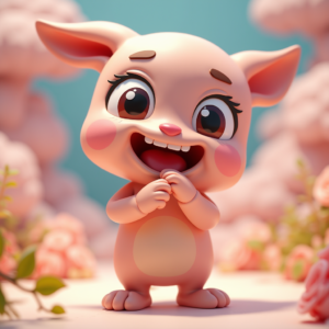 Anime — Stylized 3D-render Mascot With Glossy Vinyl-toy Character #0208 (Ideogram)