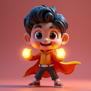 Anime — Stylized 3D-render Mascot With Glossy Vinyl-toy Character #0247 (Dreamina)