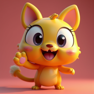 Anime — Stylized 3D-render Mascot With Glossy Vinyl-toy Character #0253 (ChatGPT)