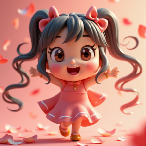 Anime — Stylized 3D-render Mascot With Glossy Vinyl-toy Character #0271 (Dreamina)