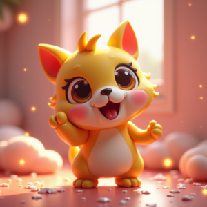Anime — Stylized 3D-render Mascot With Glossy Vinyl-toy Character #0325 (ChatGPT)
