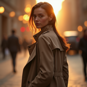 Beauty — Model In A Structured Trench Coat Photography #0006 (FLUX)