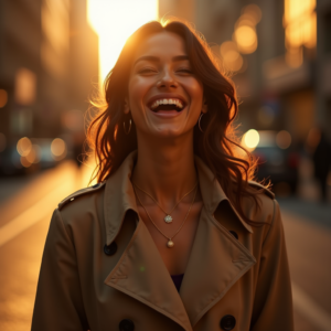 Beauty — Model In A Structured Trench Coat Photography #0054 (FLUX)