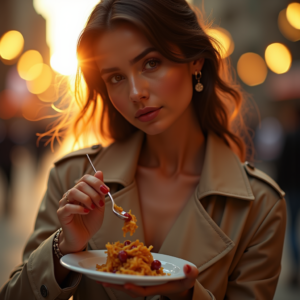Beauty — Model In A Structured Trench Coat Photography #0060 (Ideogram)