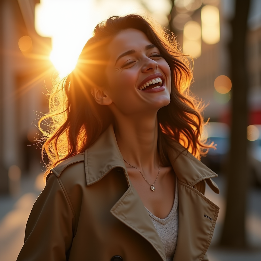 Beauty — Model In A Structured Trench Coat Photography #0162 (FLUX)