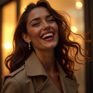 Beauty — Model In A Structured Trench Coat Photography #0239 (Recraft)
