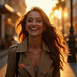 Beauty — Model In A Structured Trench Coat Photography #0311 (Recraft)