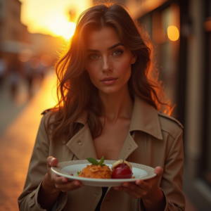 Beauty — Model In A Structured Trench Coat Photography #0317 (Stable Diffusion)