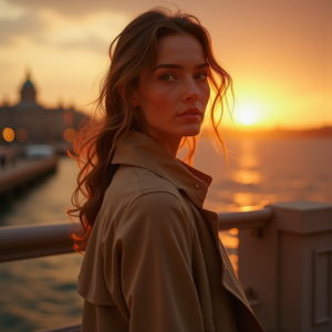Beauty — Model In A Structured Trench Coat Photography #0323 (Recraft)