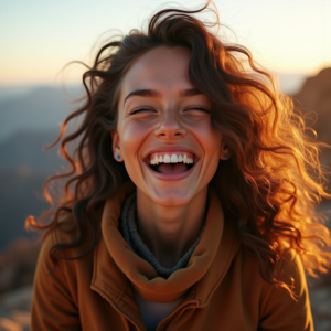 Beauty — Traveler In Earth-toned Layers Against A Photography #0238 (Firefly)