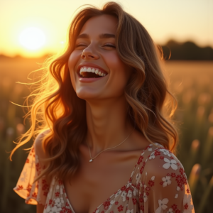 Beauty — Woman In A Flowing Floral Sundress Photography #0051 (Dreamina)