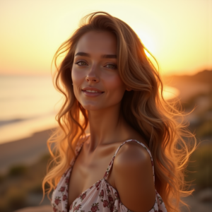 Beauty — Woman In A Flowing Floral Sundress Photography #0063 (Dreamina)