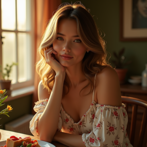 Beauty — Woman In A Flowing Floral Sundress Photography #0081 (ChatGPT)