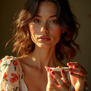 Beauty — Woman In A Flowing Floral Sundress Photography #0242 (Seedream)