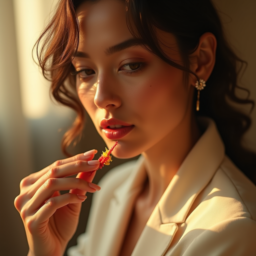Beauty — Woman In A Tailored Ivory Blazer Photography #0055 (Krea)