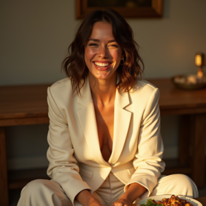 Beauty — Woman In A Tailored Ivory Blazer Photography #0085 (Leonardo)