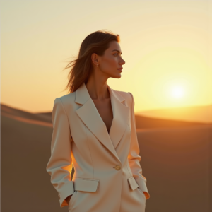Beauty — Woman In A Tailored Ivory Blazer Photography #0169 (Leonardo)