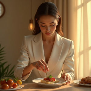 Beauty — Woman In A Tailored Ivory Blazer Photography #0199 (Krea)