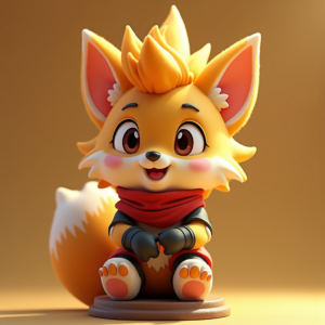 Cartoon Animals — Spiky-haired Anime Hero In A Battle-worn Character #0056 (Krea)
