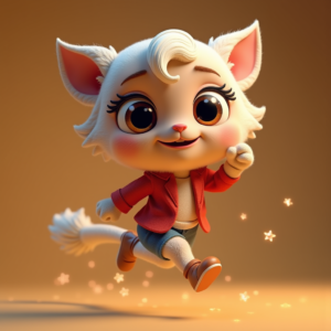 Cartoon Animals — Stylized 3D-render Mascot With Glossy Vinyl-toy Character #0004 (Dreamina)