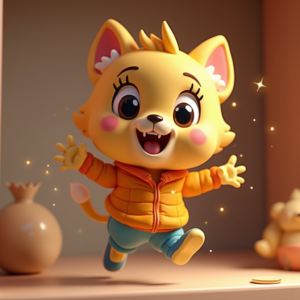 Cartoon Animals — Stylized 3D-render Mascot With Glossy Vinyl-toy Character #0076 (Dreamina)