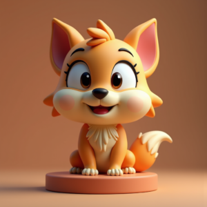 Cartoon Animals — Stylized 3D-render Mascot With Glossy Vinyl-toy Character #0094 (ChatGPT)