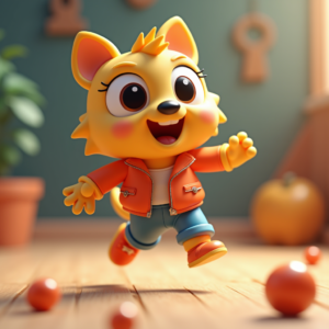Cartoon Animals — Stylized 3D-render Mascot With Glossy Vinyl-toy Character #0148 (Dreamina)