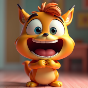 Cartoon Animals — Stylized 3D-render Mascot With Glossy Vinyl-toy Character #0172 (Dreamina)