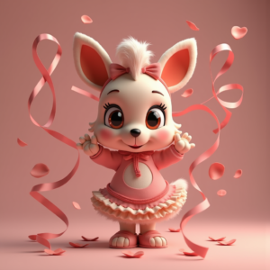 Cartoon Animals — Stylized 3D-render Mascot With Glossy Vinyl-toy Character #0178 (ChatGPT)