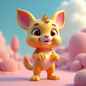 Cartoon Animals — Stylized 3D-render Mascot With Glossy Vinyl-toy Character #0190 (ChatGPT)