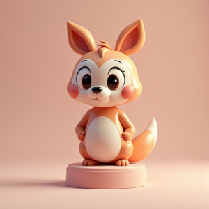 Cartoon Animals — Stylized 3D-render Mascot With Glossy Vinyl-toy Character #0202 (ChatGPT)