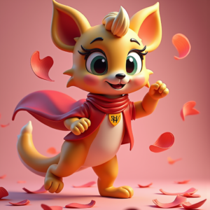 Cartoon Animals — Stylized 3D-render Mascot With Glossy Vinyl-toy Character #0232 (Dreamina)