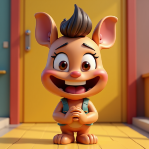 Cartoon Animals — Stylized 3D-render Mascot With Glossy Vinyl-toy Character #0262 (ChatGPT)