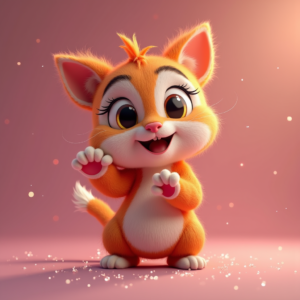 Cartoon Animals — Stylized 3D-render Mascot With Glossy Vinyl-toy Character #0322 (ChatGPT)