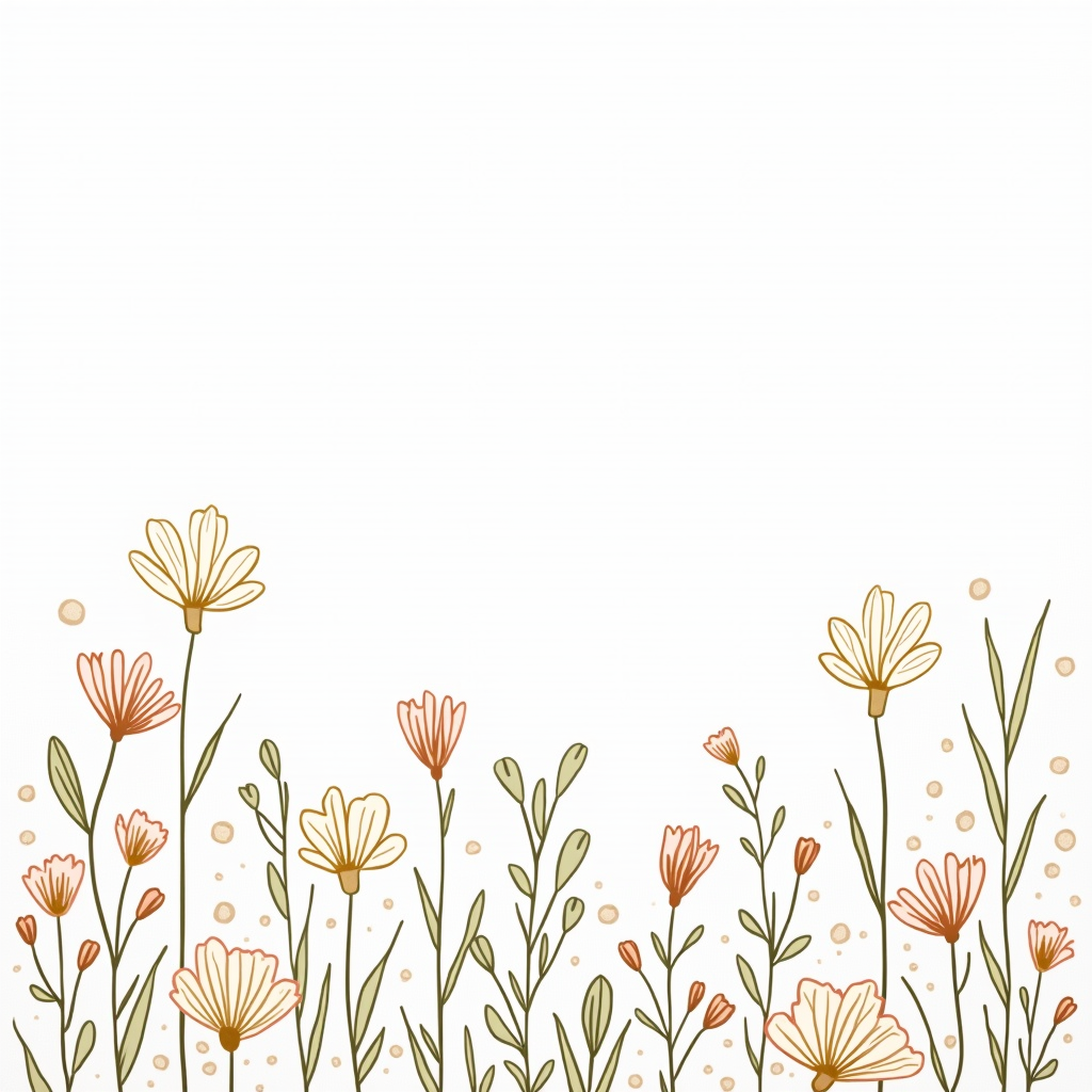 Coloring Pages — Delicate Line-art Bouquet Of Wildflowers With Printable / Etsy #0001 (Firefly)