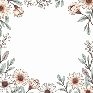 Coloring Pages — Delicate Line-art Bouquet Of Wildflowers With Printable / Etsy #0007 (Midjourney)