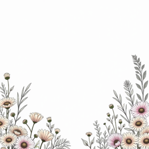 Coloring Pages — Delicate Line-art Bouquet Of Wildflowers With Printable / Etsy #0019 (Midjourney)
