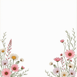 Coloring Pages — Delicate Line-art Bouquet Of Wildflowers With Printable / Etsy #0079 (Midjourney)