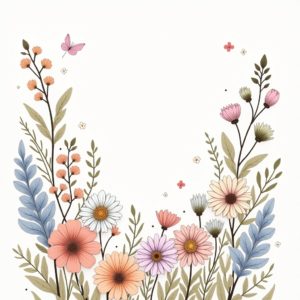 Coloring Pages — Delicate Line-art Bouquet Of Wildflowers With Printable / Etsy #0103 (Midjourney)
