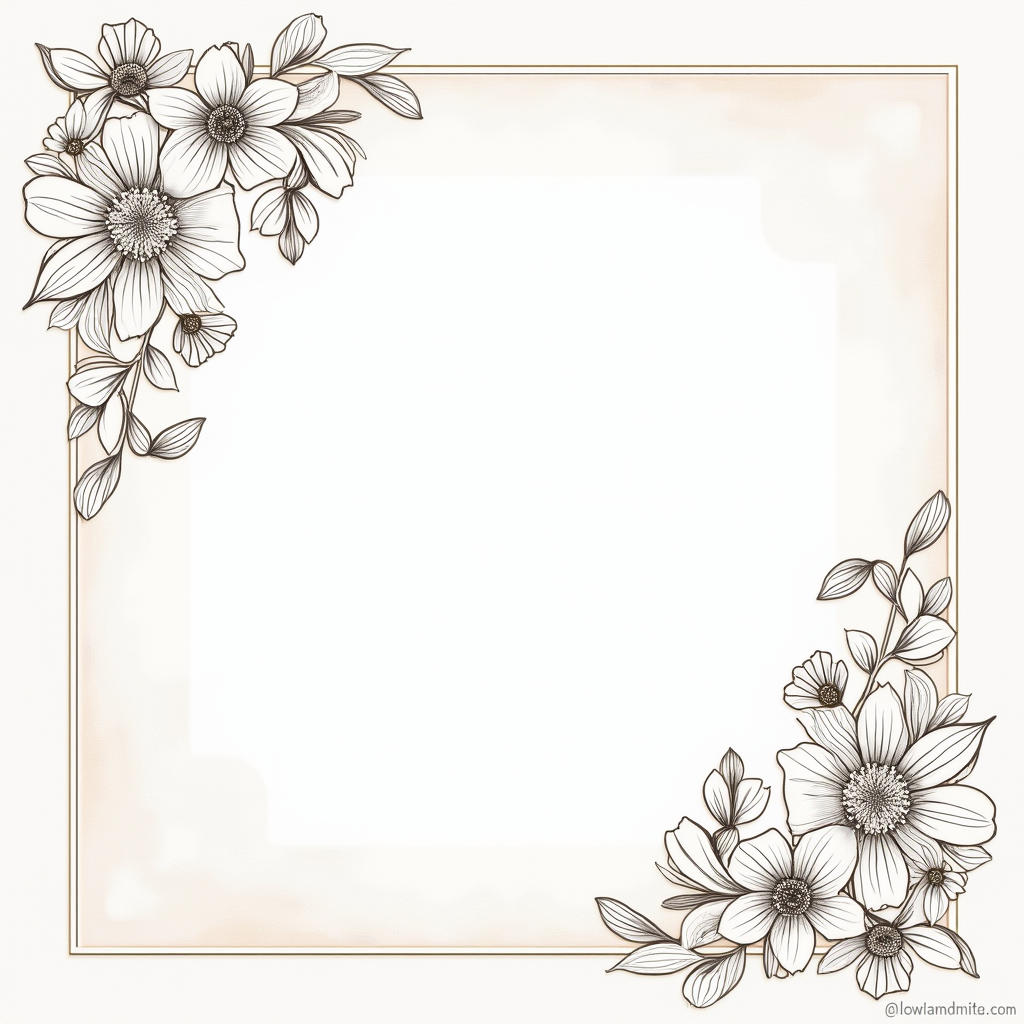 Coloring Pages — Delicate Line-art Bouquet Of Wildflowers With Printable / Etsy #0157 (Firefly)