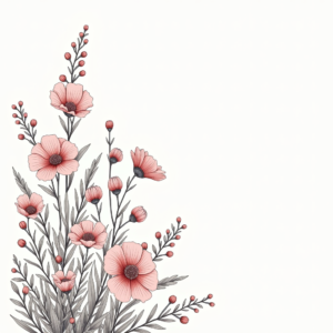 Coloring Pages — Delicate Line-art Bouquet Of Wildflowers With Printable / Etsy #0199 (Midjourney)