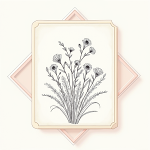 Coloring Pages — Delicate Line-art Bouquet Of Wildflowers With Printable / Etsy #0273 (FLUX)